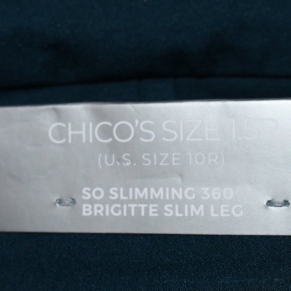 Chico's So Slimming Green Pants NWT - Picture 4 of 4
